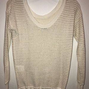 Sandro Ivory Textured Knit Top
